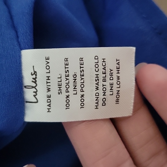 NWT Lulus Walk the Walk Blue Floral Print Ruched Bodycon Mini Dress Large - Picture 9 of 14